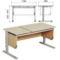 Стол-парта регулируемый "ДЭМИ" СУТ.29, 1117х530х530-815 мм, серый/ясень (КОМПЛЕКТ)