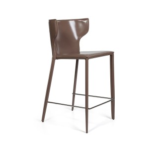 Стул полубарный Аустин, кожа капучино