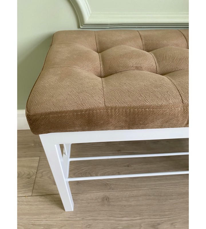 Банкетка Сканди-60 (светло-коричневый/белый)