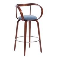 Стул барный Ува L, орех/ синий