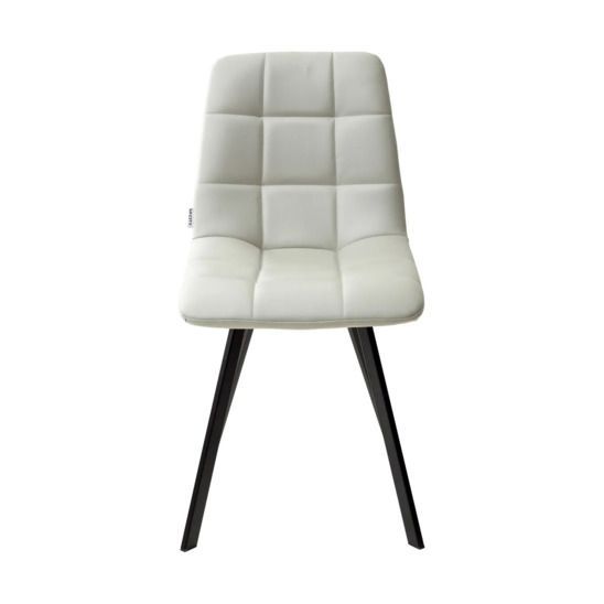 Стул CHILLI SQUARE, светло-серый, черные ножки