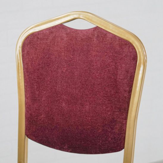 Стул Хит 25мм - золото, шенилл бордовый