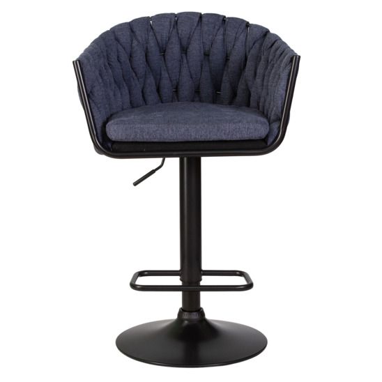 Барный стул КЕЛЬН, рогожка синий
