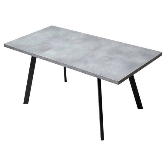Стол Brick M 120, бетон Портленд/ черный