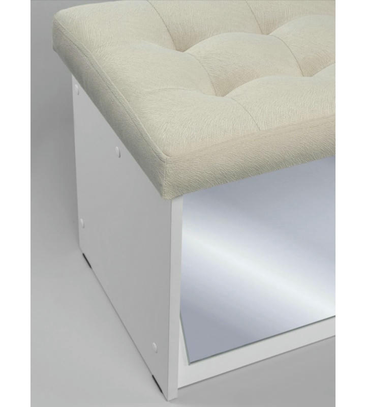 Банкетка ПВЗ-600 с зеркалом (бежевый)