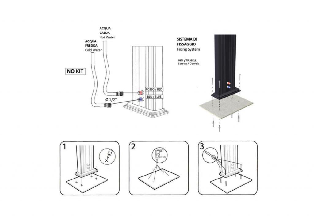 Душ уличный Jolly A 525 голубой