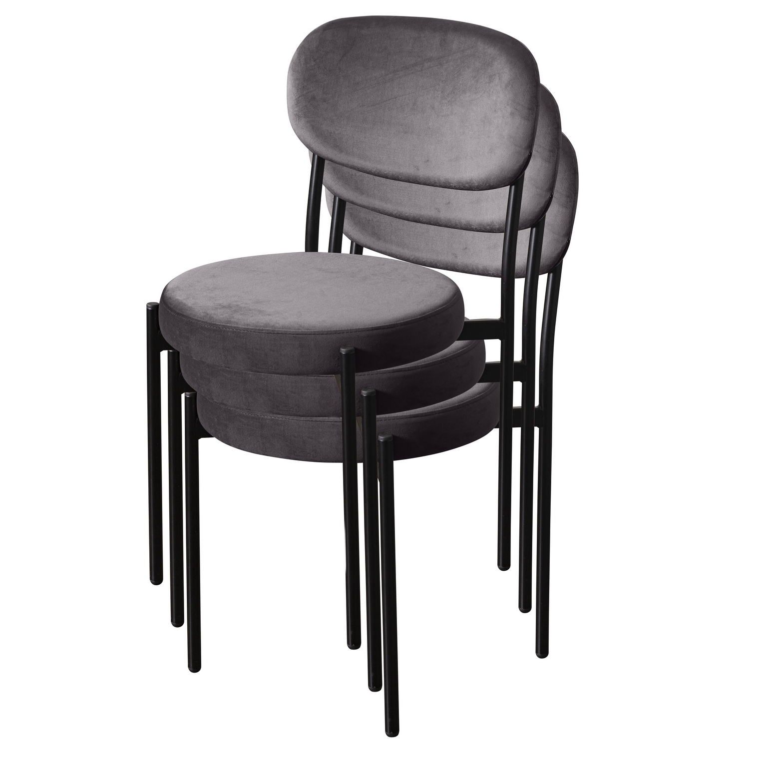 Стул Мейсон, бархат серый 27