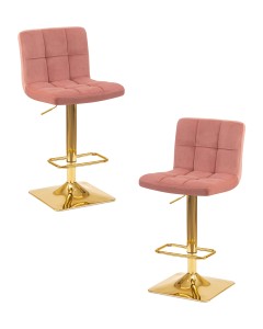 Набор 2 шт Стул барный DOBRIN GOLDIE, пудрово-розовый велюр (MJ9-32)