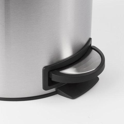 Ведро-контейнер для мусора (урна) с педалью LAIMA "Modern", 12 л, матовое, нержавеющая сталь, со съемным внутренним ведром, 232264