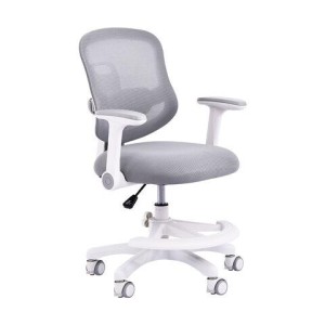 Кресло детское с подставкой для ног BRABIX KIDS "MG-215", сетка/ткань TW, серое, 533313