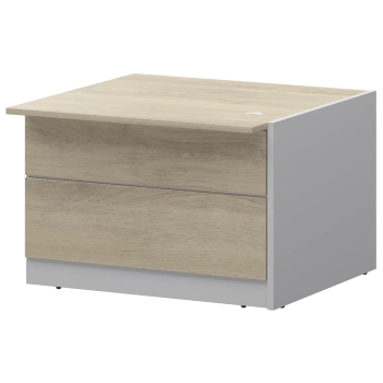 Модуль завершающий низкий левый Ресепшен Смарт СМР-11.10 Белый/Кронберг