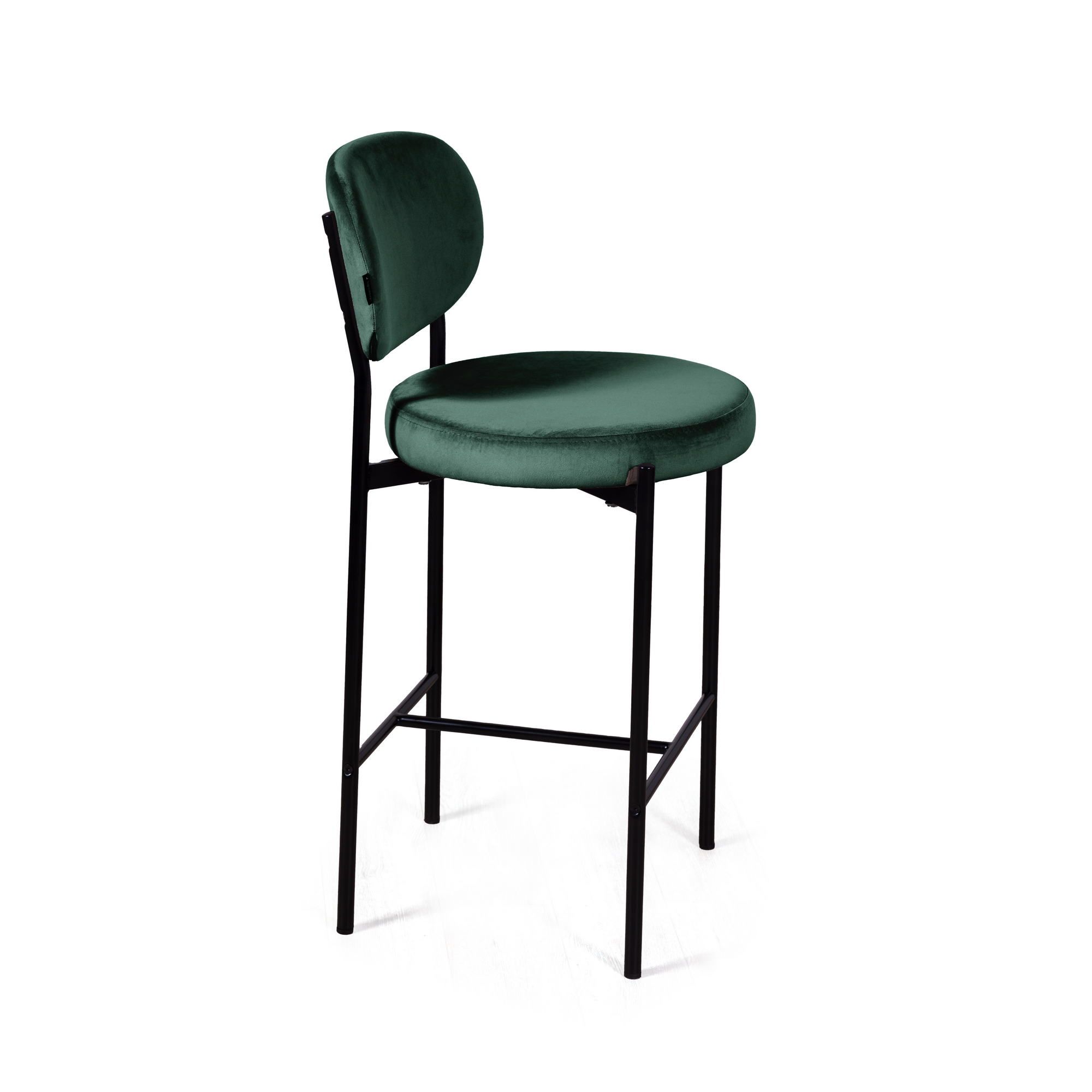 Стул полубарный Mason, бархат зеленый 19