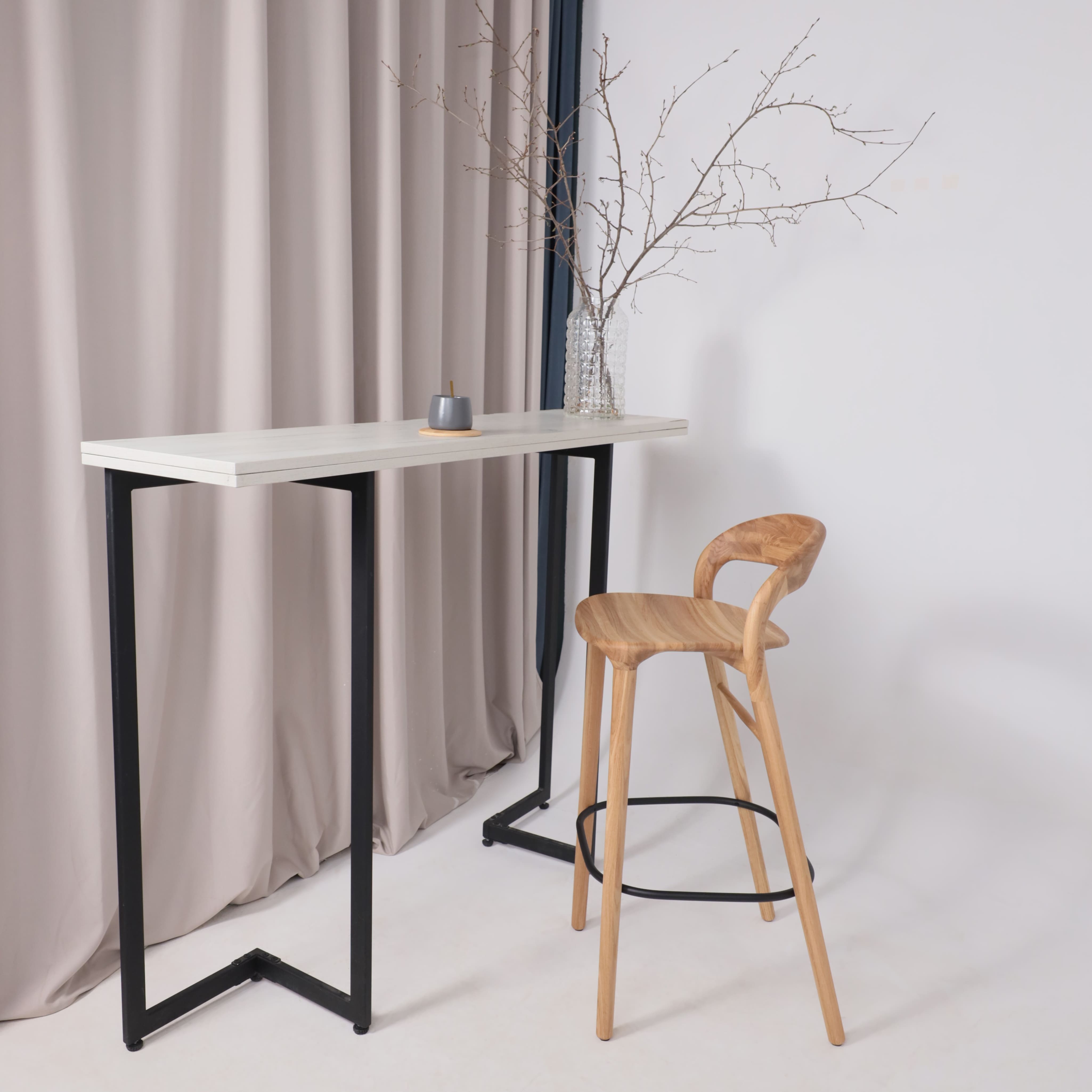 Стул барный Мэри, дуб натуральный, массив дуба