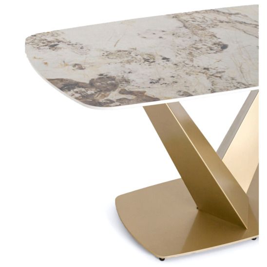 Стол Аврора, 160*90, керамика светлая