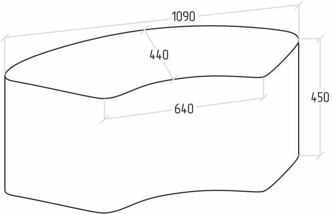 Пуф Everprof Astra 10 Ткань Серый