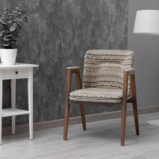 Стул Bali, велюр ginger 008, морилка венге