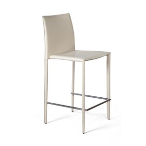 Стул полубарный Рольф, кожа бежевый