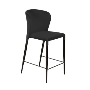 Стул полубарный Albert, бархат антрацит 14/опора конус