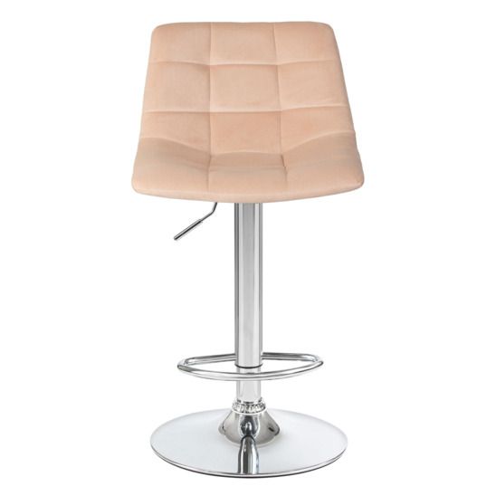 Барный стул Гардур, велюр бежевый