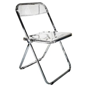 Стул складной прозрачный тонированный BRABIX "Glam CF-020", хромированный каркас, пластик, 533247