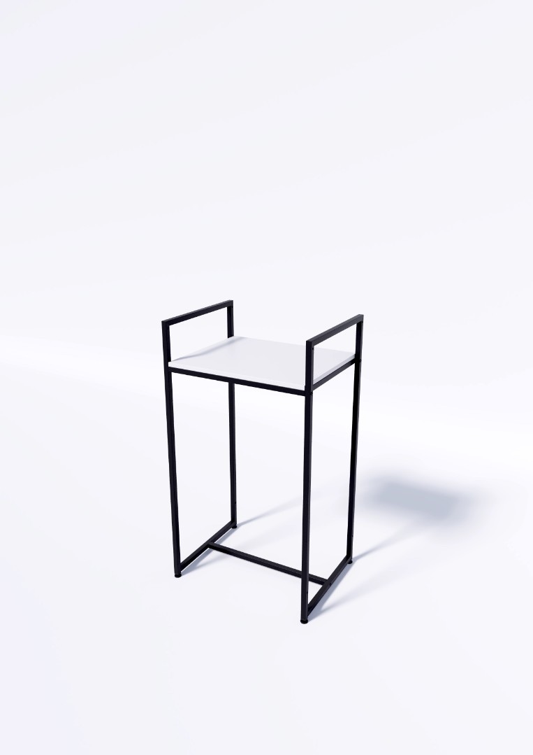 Стол TEVOLO демонстрационный черный-дуб сонома В105Ш60Г45