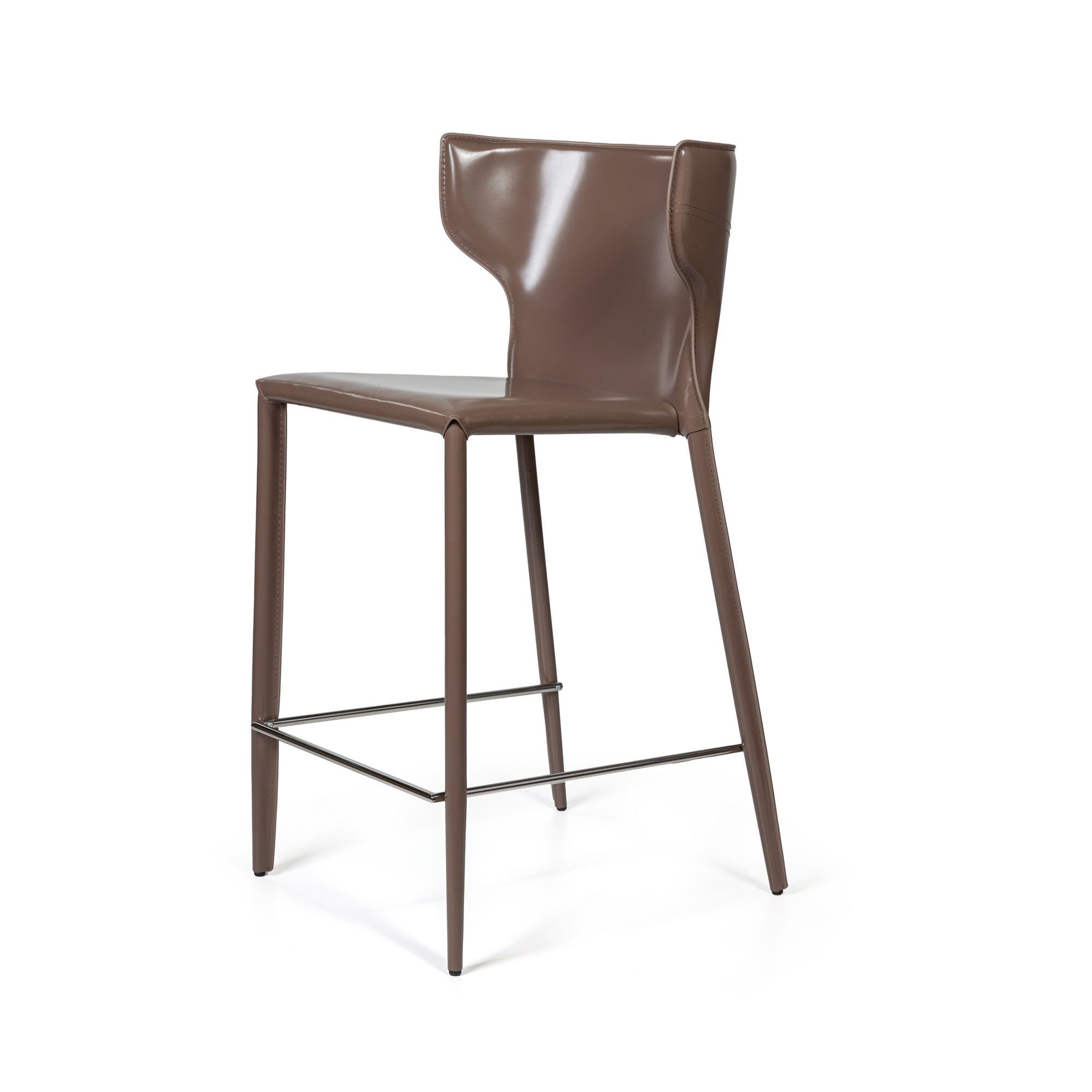 Стул полубарный Аустин, кожа капучино