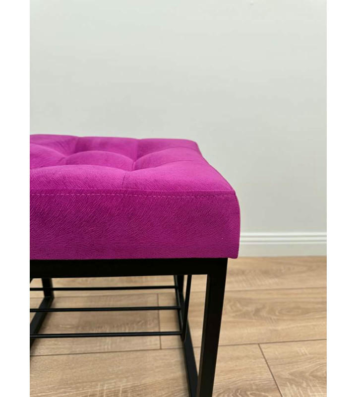 Банкетка Марсей 40-44 с полкой (фуксия/черный)