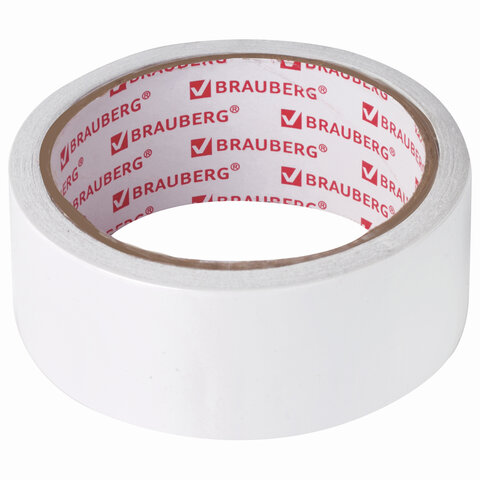 Клейкая двусторонняя лента 38 мм х 10 м, БУМАЖНАЯ ОСНОВА, BRAUBERG, 229056