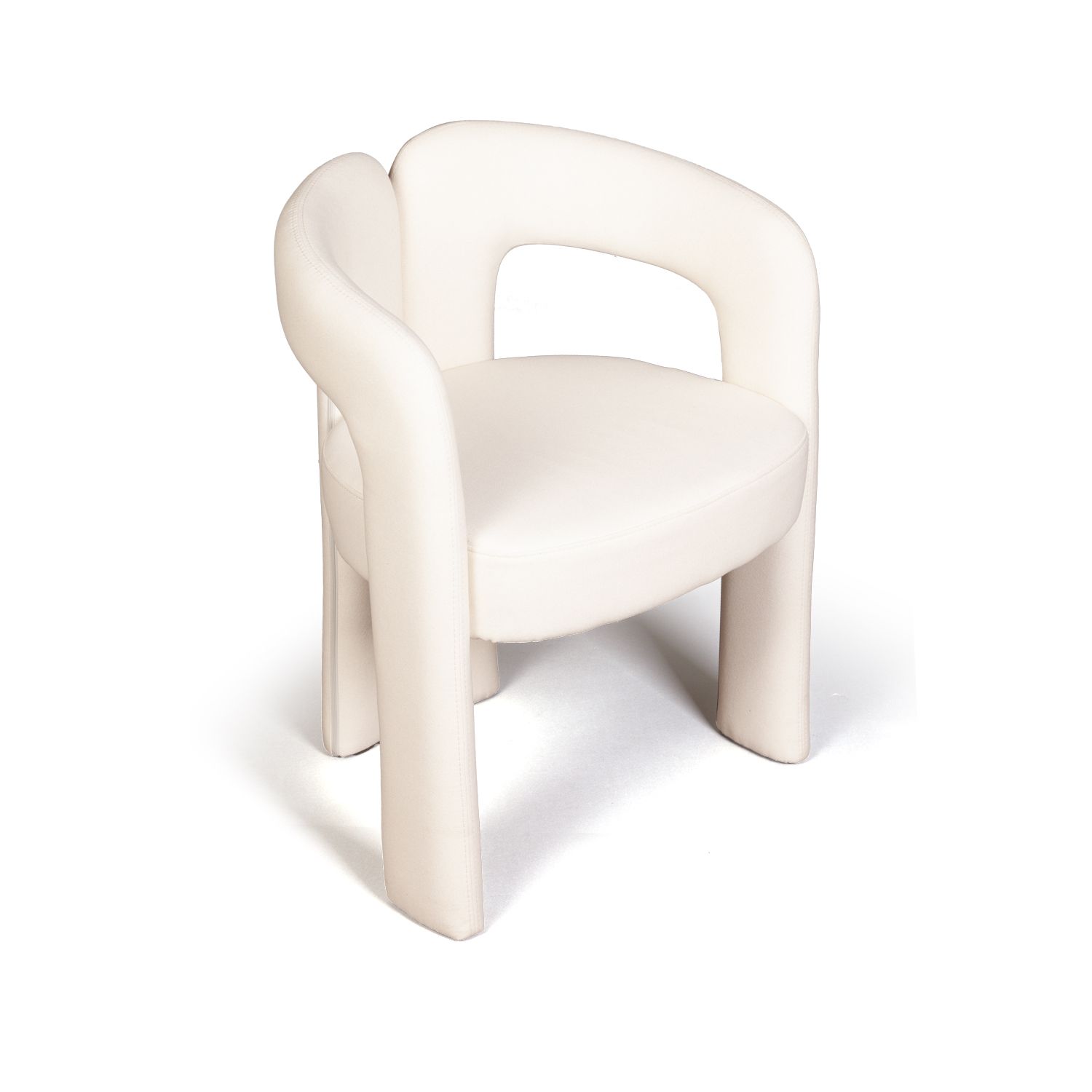 Полукресло Энджи, ткань, велюр молочный