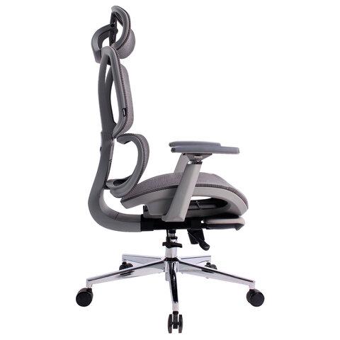 Кресло BRABIX PREMIUM "Evolution ER-700", подножка, слайдер, синхромеханизм, сетка, серое, 532948