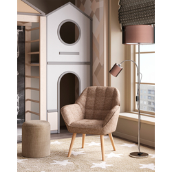 Пуф-столик с ящиком Хюгге S рогожка бежевый