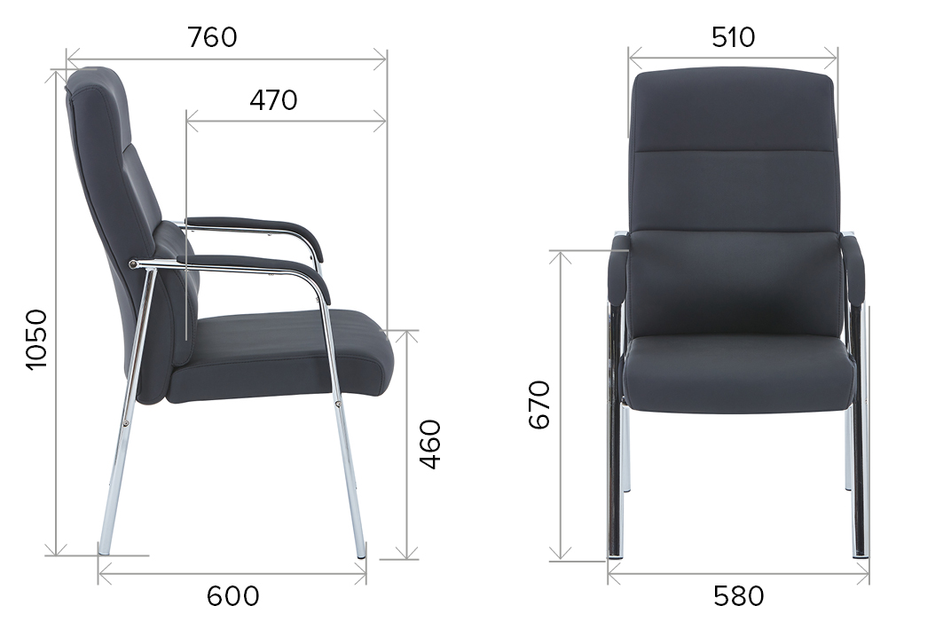 Кресло Everprof City (Сити) Экокожа Черный