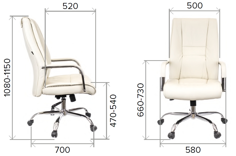 Кресло Everprof Kent (Кент) TM Экокожа Серый