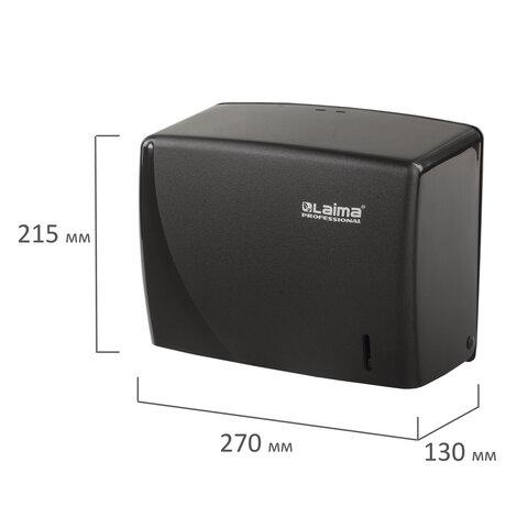 Диспенсер для полотенец LAIMA PROFESSIONAL ORIGINAL (Система H3), V-сложения, черный, ABS, 605762