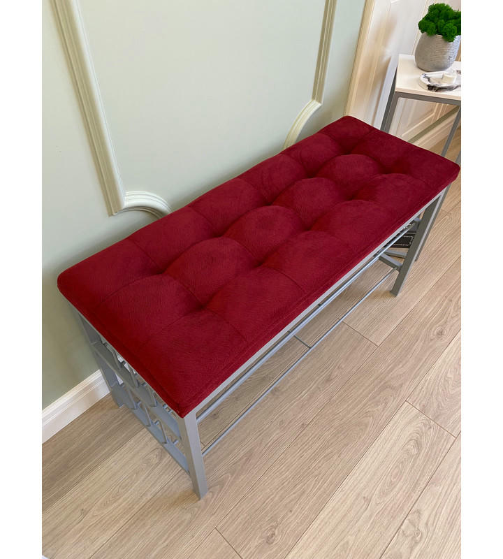 Банкетка Сканди-96-2 (красный/серый)