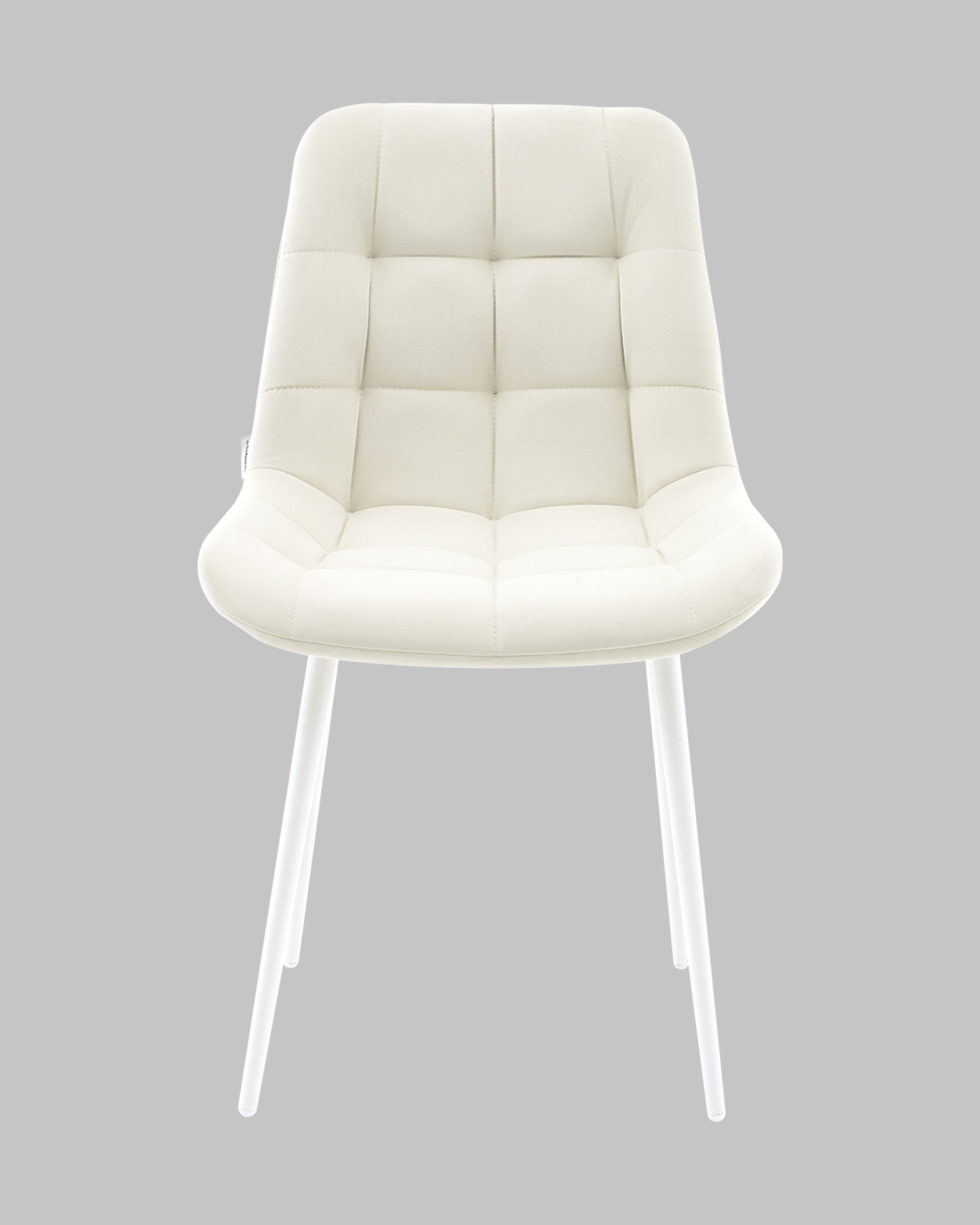 Стул Флекс N светло-бежевый белые ножки