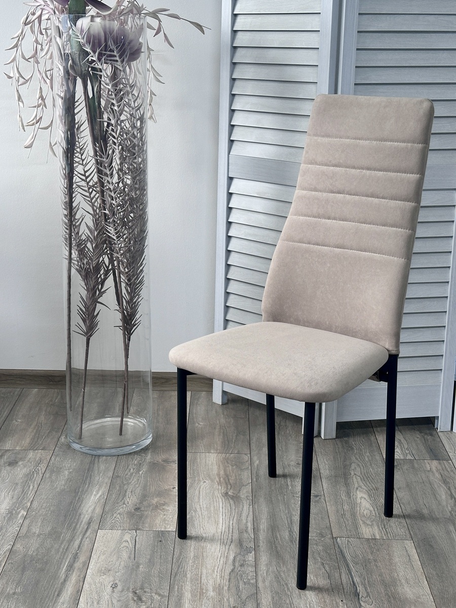 Стул МОНАКО Marseille-13 Латте, велюр / черный каркас M-City