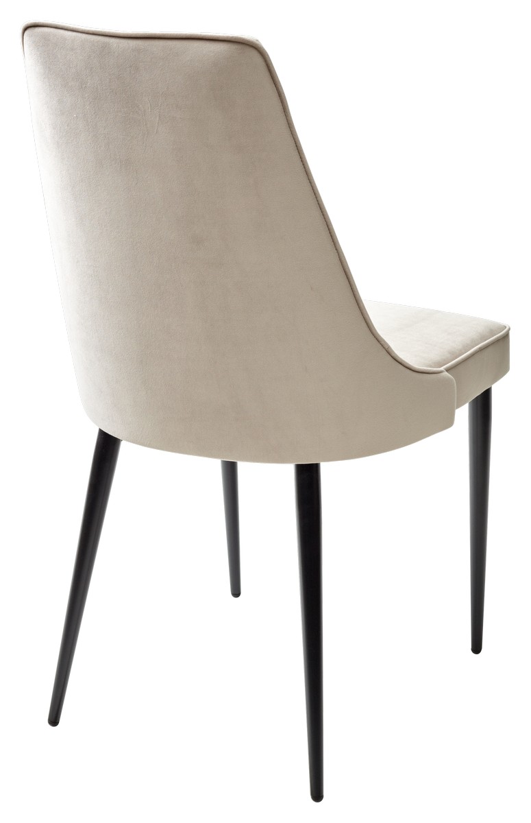 Стул НЕПАЛ (NEPAL-P) ЛАТТЕ #25, велюр/ черный каркас