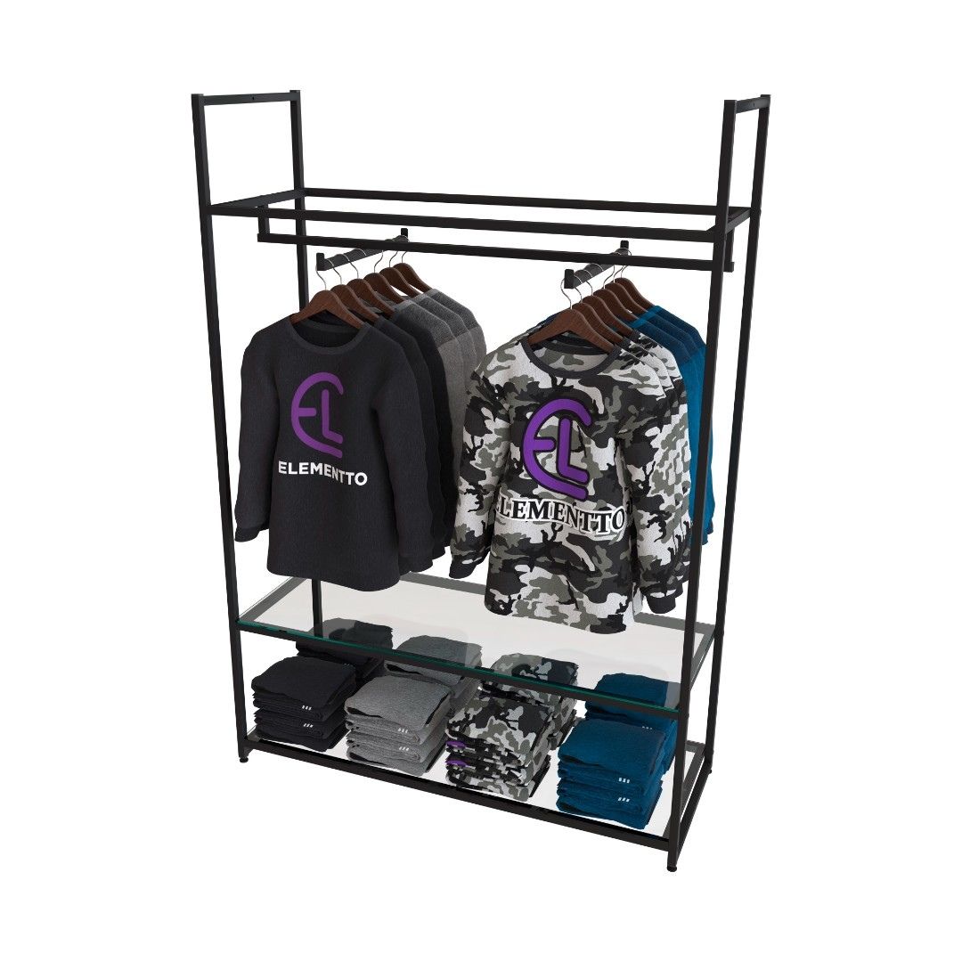 Стеллаж для одежды в стиле Лофт A17120-08 (170х120х45)