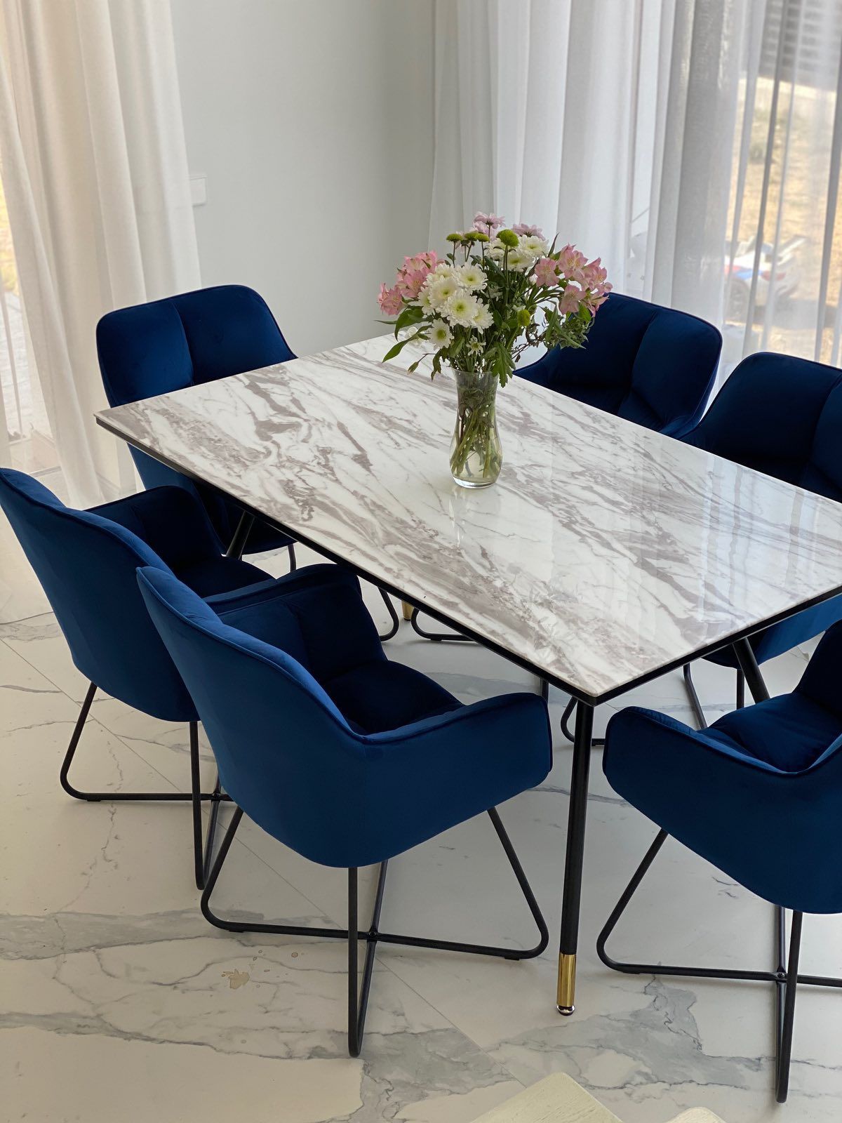 Кресло Florida, синий, велюр