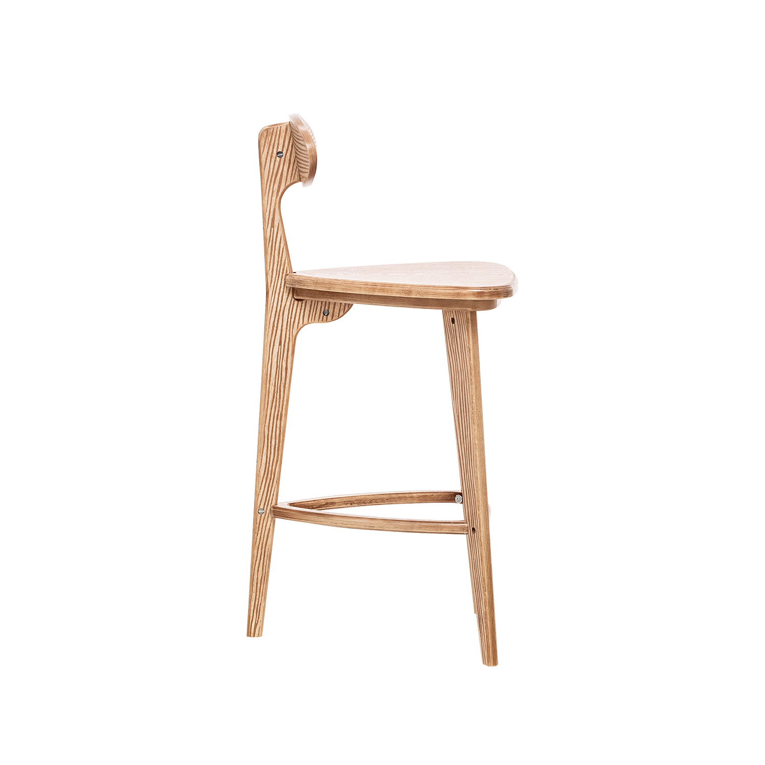 Стул барный 3 ноги прямые цвет Дуб шпон