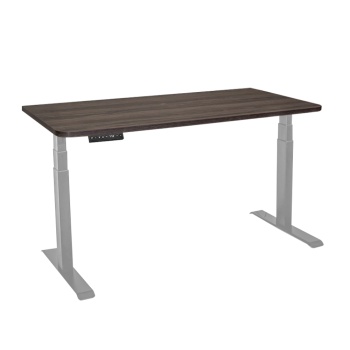 Стол с регулировкой высоты электрический LuxAlto LA-T33-2A3 серый/дуб коричневый ЛДСП 120*60*2.5