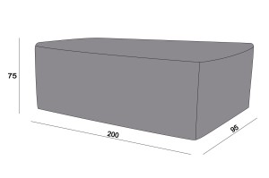 Защитный чехол на стол Латте 200×95×75 см