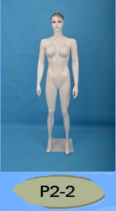 P2-2 Манекен женский глянцевый c макияжем и с имитацией волос, стекловолокно, 185х95х65х90