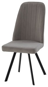 Стул ПРОВАНС 360 град. поворот. B22 Серый, велюр / черный каркас,