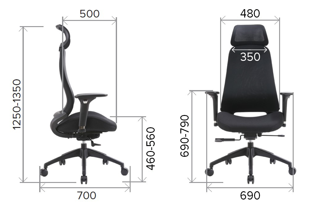 Эргономичное кресло Everprof Ant (Ант) Ткань Черный