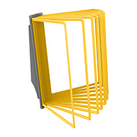 АККОРД-01.А4Gr.Ye Демосистема настенная серая 10 желтых панелей А4