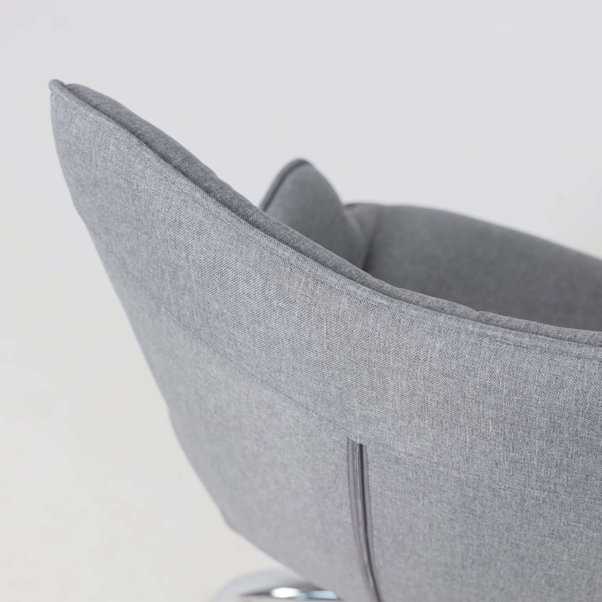 Кресло поворотное Bella, серый, ткань