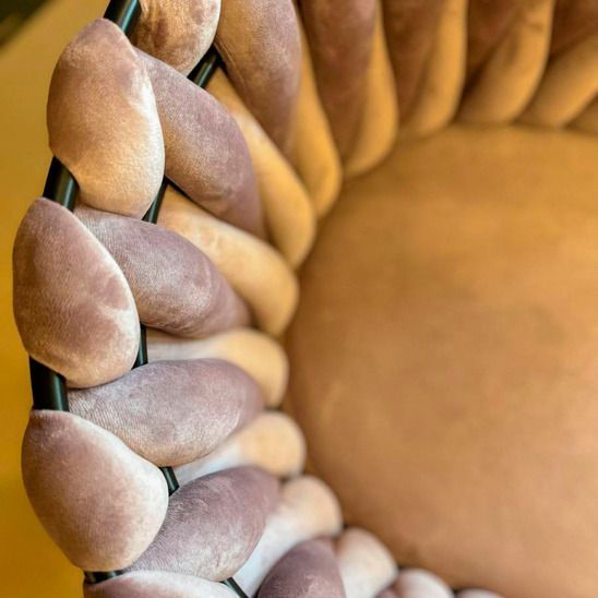 Стул Трир, пыльно-розовый бархат HLR, ножки черные