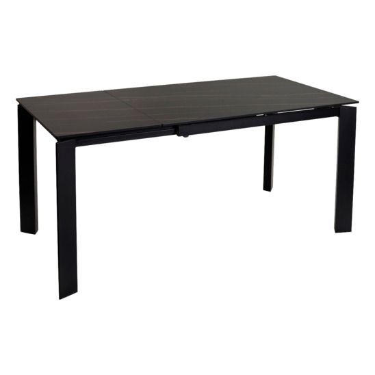 Стол Corner 120 матовый, GOLDEN BLACK SINTERED STONE / BLACK